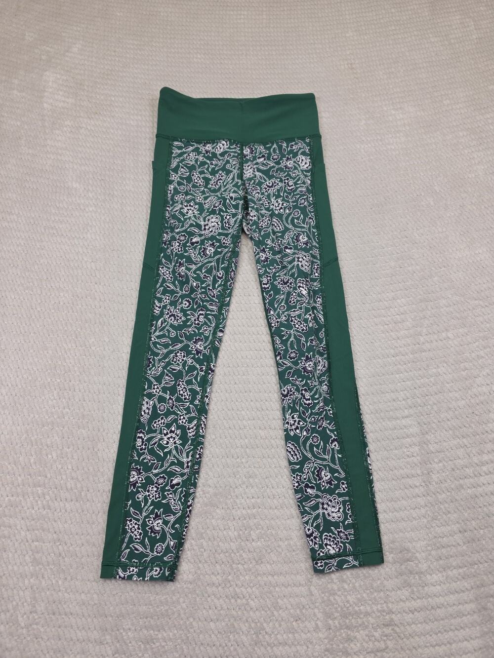 Athleta Leggings Womens XS Affirmation 7/8 Tight Dragonfly Green Floral